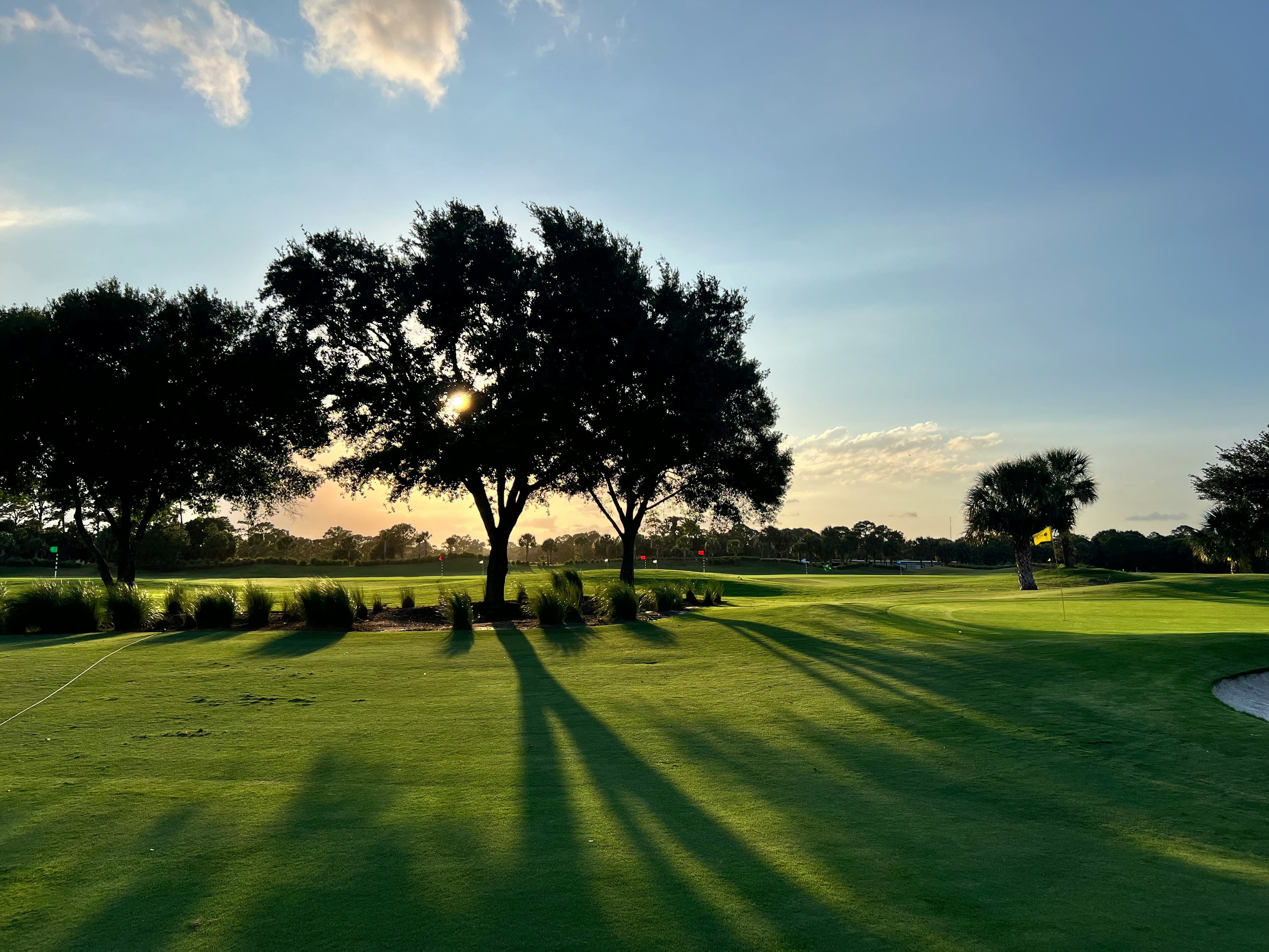 Florida golf course at golden hour